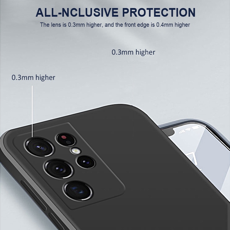 Samsung Galaxy S21 Plus S20 FE Samsung Galaxy Note20 Note 20 S21 Ultra S21+ Casing Square Liquid Silicone Phone Case Soft TPU Shockproof Bumper Back Cover-6