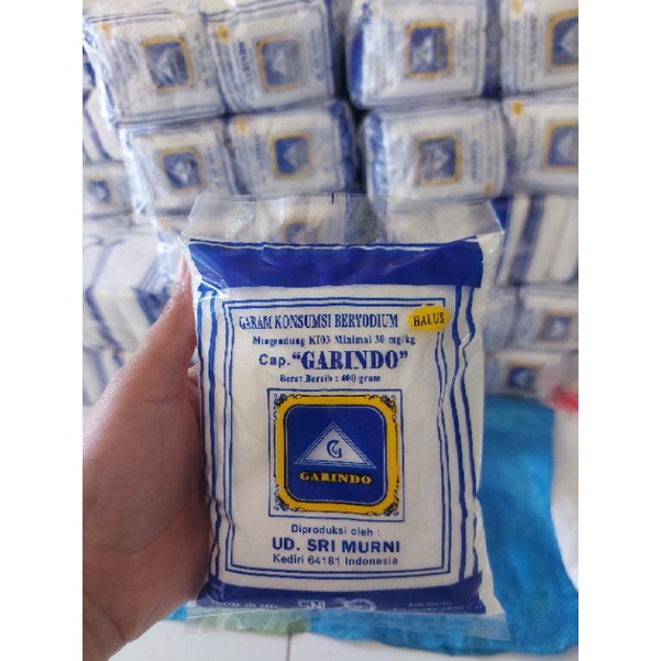 

Garam Dapur Beryodium-Garam Masak-Garam Halus 400 gr-Garam Indonesia-GARINDO