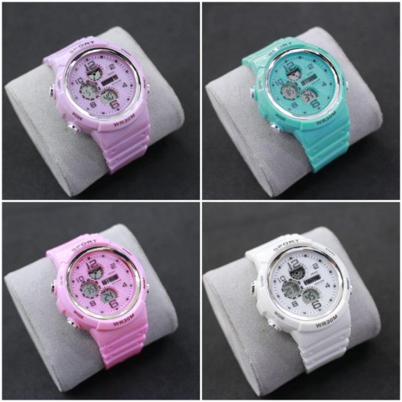 Jam sporty digital Heng free gift box