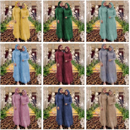 Baju Gamis GERALDINE Lebaran 2021 Terbaru Busana Muslim Gamis Murah Gaun Pesta Muslimah Baju MUSLIM