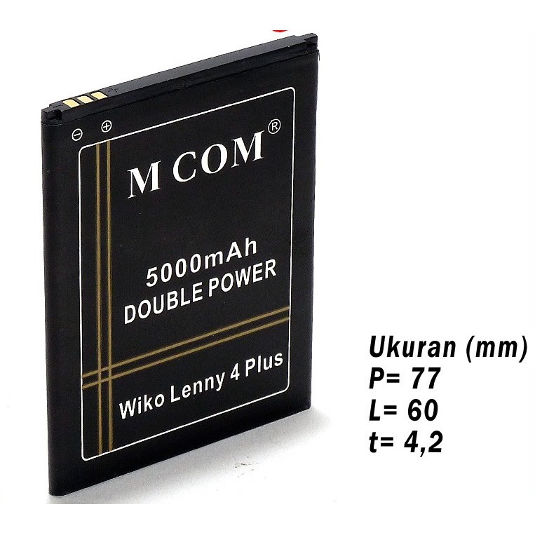 Battery Batre Baterai Double Power Mcom Wiko Lenny 4 Lenny4 Plus