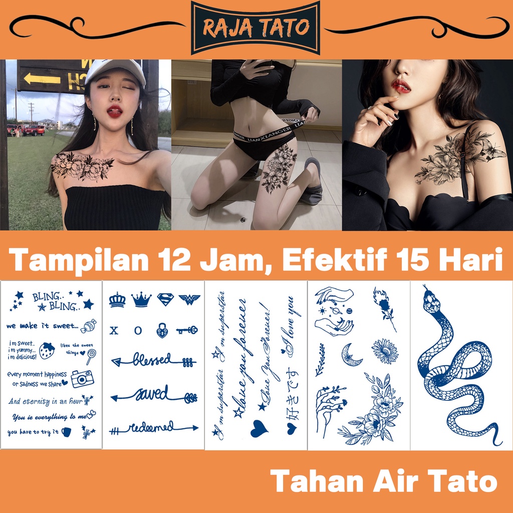 【RajaTato】tato temporer tahan lama 15 hari tato temporer anti air