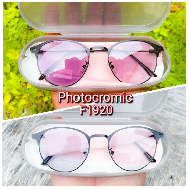 TERMURAH!! NEW PHOTOCROMIC KACAMATA OVAL TITANIUM KOREAN NEW WANITA PRIA PHOTOCROMIC STYLE VINTAGE VIRAL CEWEK COWOK - SPRING STYLE