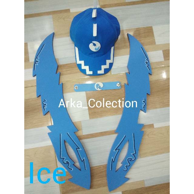 Topi Boboiboy Ice dan 2 Pedang