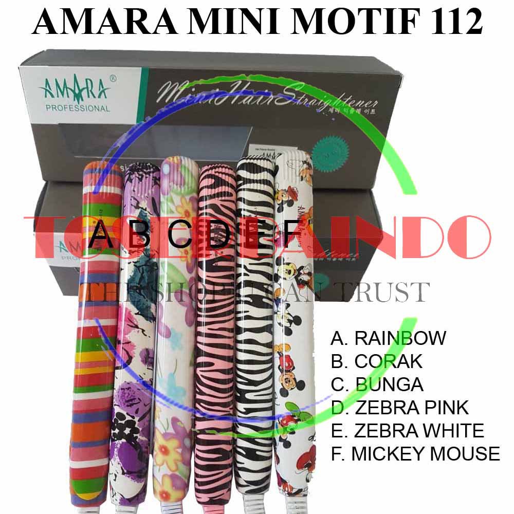 Catok Amara Mini Motif Catokan Rambut Mini Tipe 112 ORIGINAL