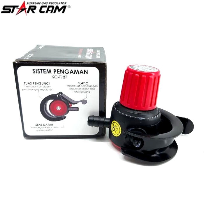 Star Cam SC-T12T SC-202TT Regulator Gas Pengaman Ganda