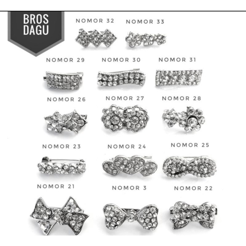 Bros Dagu Korea Kecil Aksesoris Jilbab Hijab Kerudung Wanita Silver Small Brooch Pin Peniti