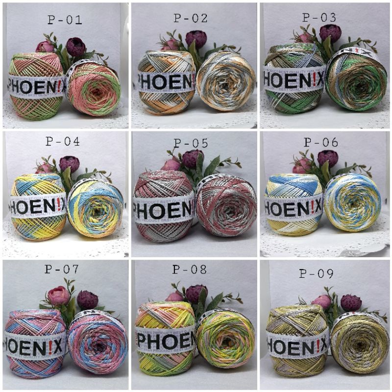 Benang Rajut Polyster kilap Sembur/Ombre (part 1)