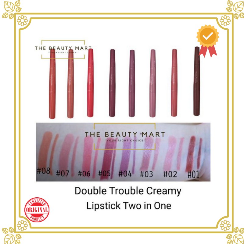 Madame Gie Double Trouble Creamy – MakeUp Lipstick Two In One