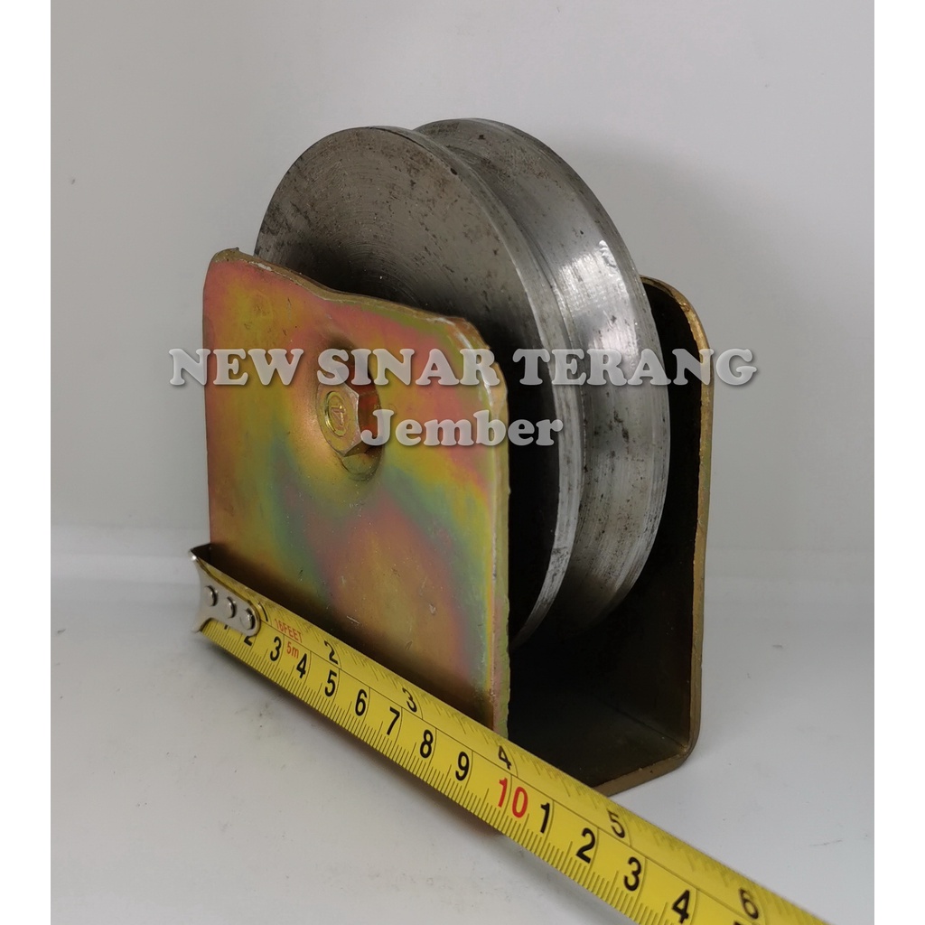 Roda Pagar 10 cm Siku Besi Bubut