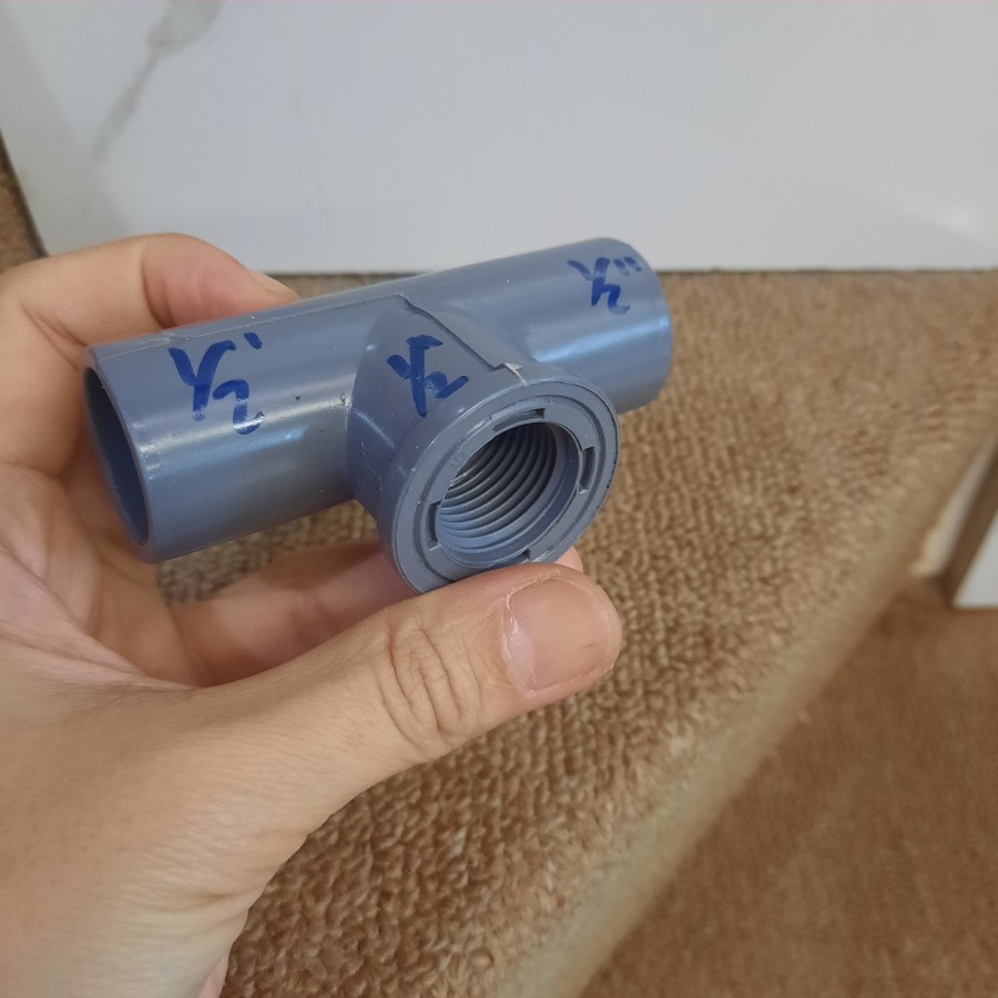 tee drat dalam 1/2" inch pvc maspion aw