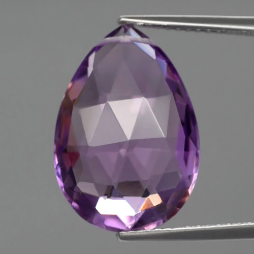 VS Briolette Drilled Rose-Cut 8.51ct 17x12mm Natural Unheated Purple Amethyst Uruguay AT197