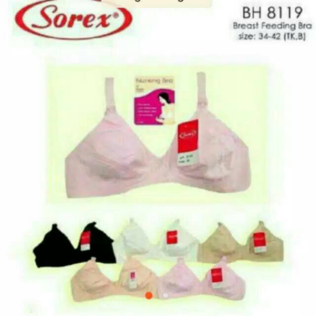 BH Bra Menyusui Sorex  8119 Original Murah Tanpa Busa Kancing Depan