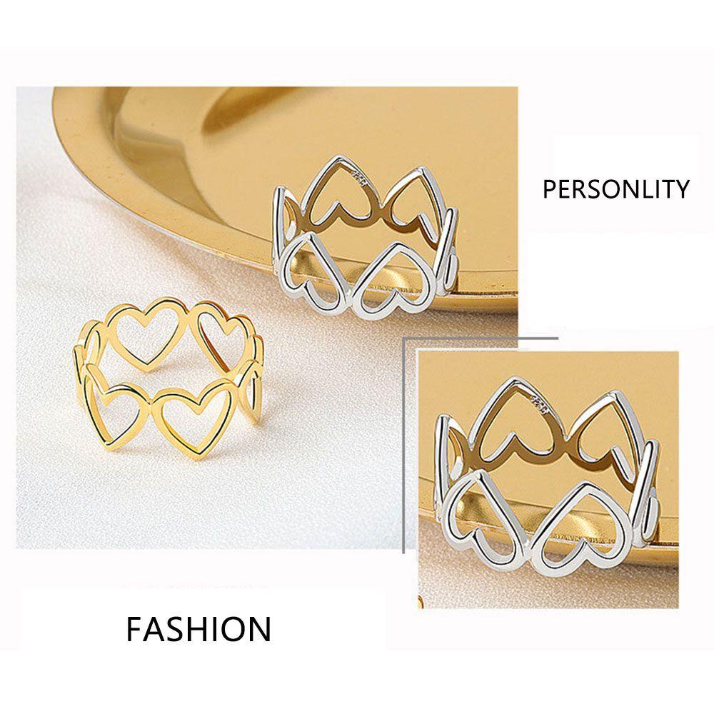 Cincin Nanas Perhiasan Aesthetic Hollowout Adjustable