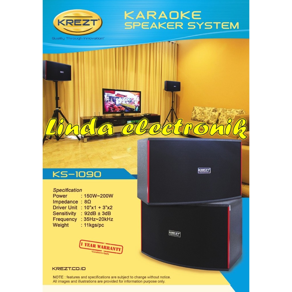 Speaker pasif krezt ks 1090 ORYGINAL krezt ks1090 sepasang