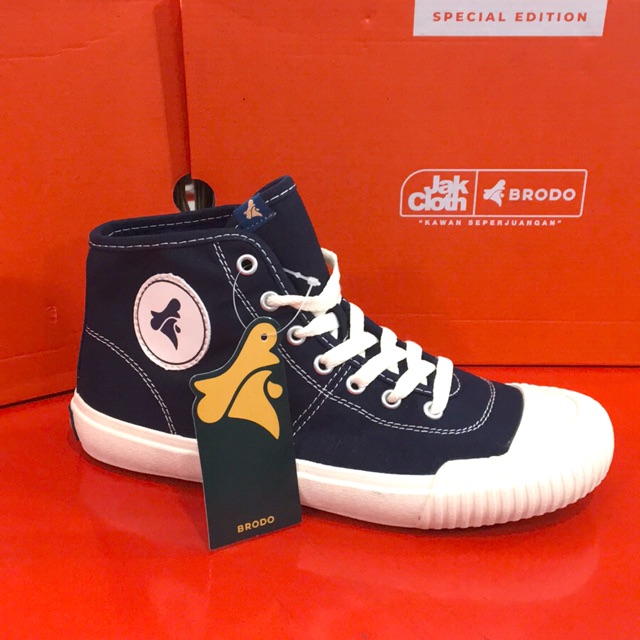 Sepatu Jakcloth X Brodo Vulcan Navy original brand lokal