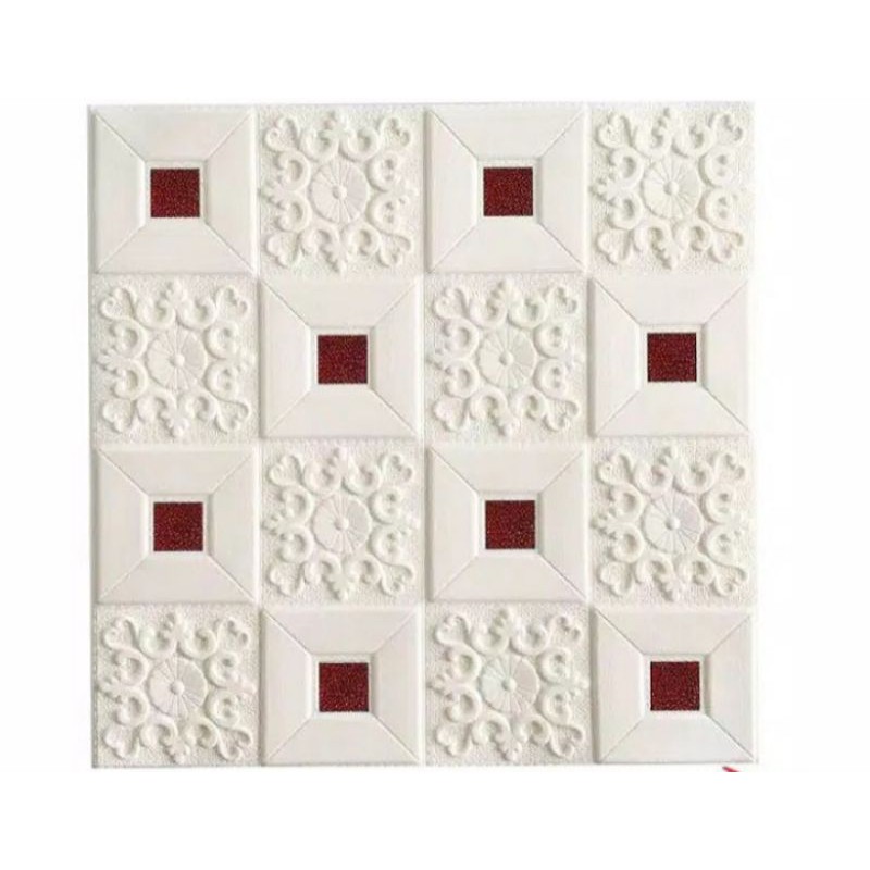 WALLPAPER DINDING 3D FOAM MOTIF BATIK UK.35CM X 35CM-TEBAL-8