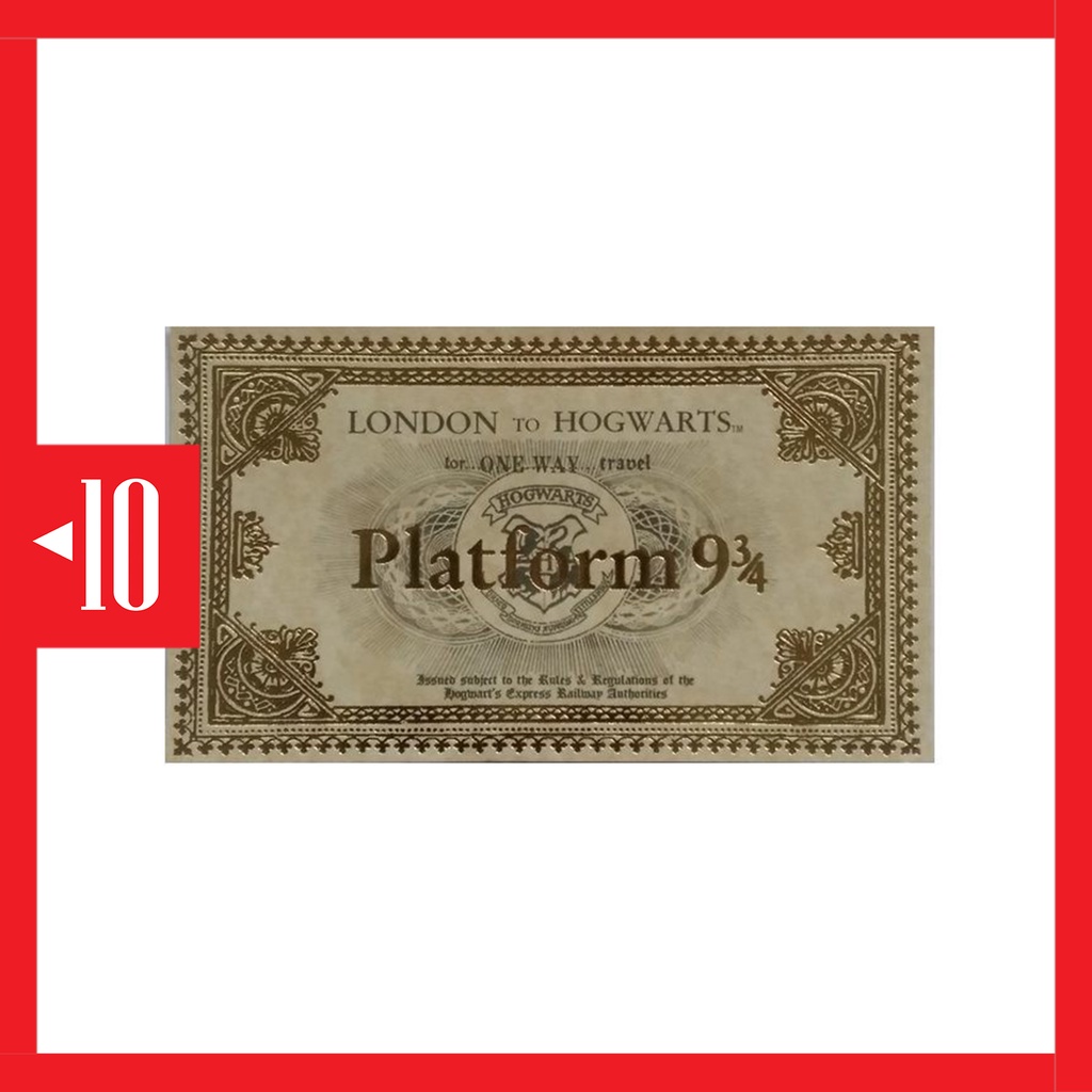 

HPTB ticket bus harry tiket bis platfom 93/4 london hogwarts bookmark pembatas buku kartu