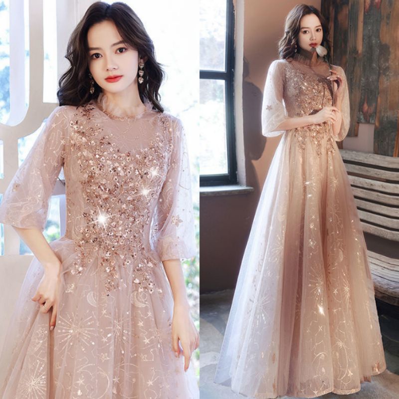 Realpic G286 S-3XL Bisa custom Gaun mewah impor gaun bridal gaun ulang tahun gaun pesta dress pesta