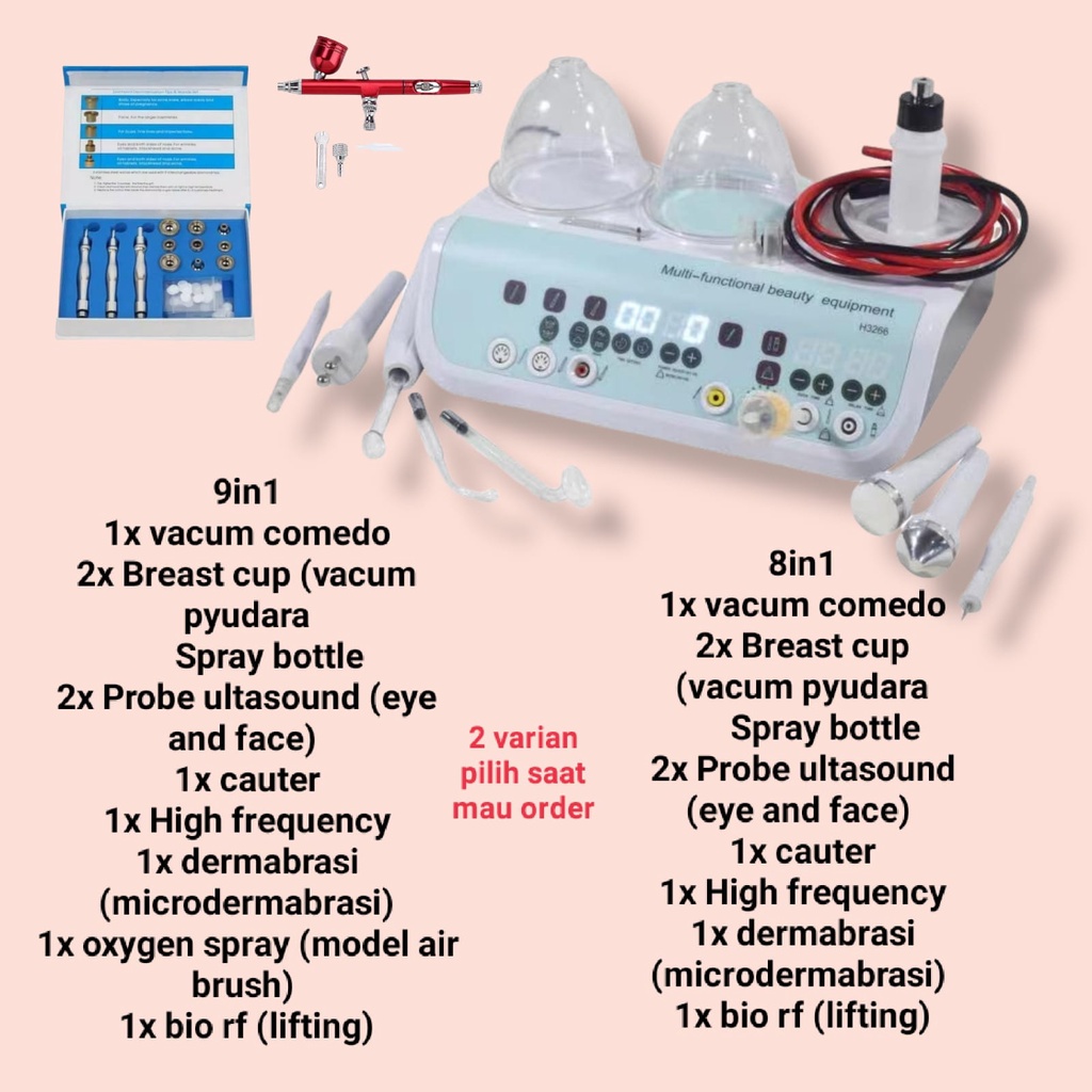 alat kecantikan klinik salon beauty tools facial basic 8in1 dan 9in1