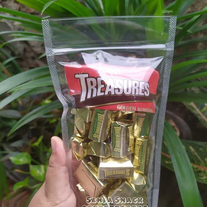 

[BISA BAYAR DITEMPAT] Permen Coklat Cokelat Kiloan Delfi Treasures Gold Almond 25pcs - Gold Almond