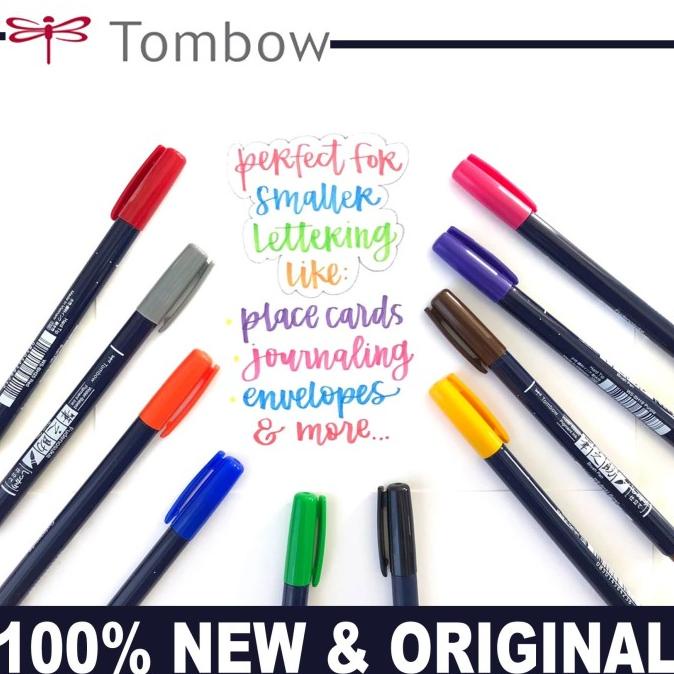 

favorit] MURAH !!! Tombow Fudenosuke Brush pen Color Version Hard Tip