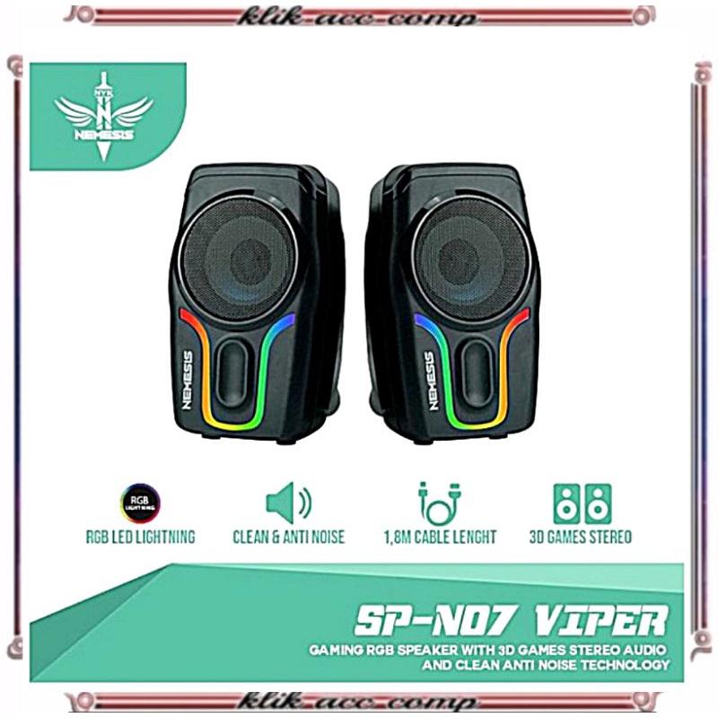 NYK SP-N07 VIPER RGB - SPN07 SP N07 Gaming Speaker