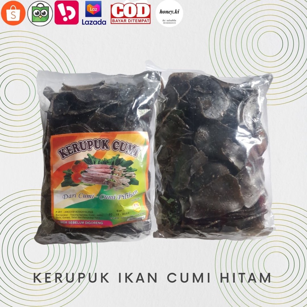 

KERUPUK IKAN CUMI HITAM 250g asli Juwana