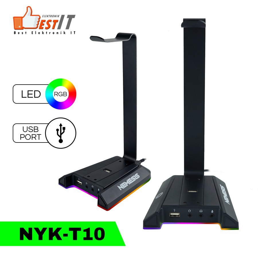 Headset Gaming Stand RGB &amp; 7.1 Sound Card - STAND HEADSET