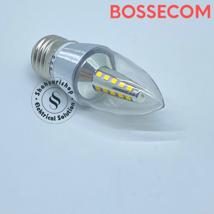 BOSSECOM CANDLE LED E27 BE-3001 LAMPU HIAS LILIN MURAH