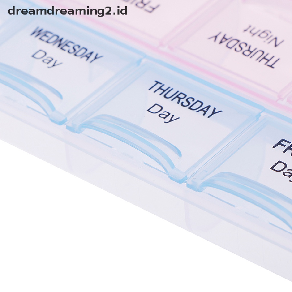 1pc Kotak Dispenser Organizer Obat Pil / Tablet 7 Hari / Mingguan