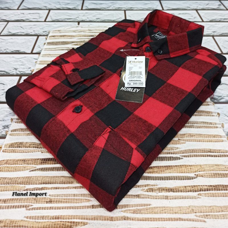 Kemeja Pria Flanel - Kemeja Flanel Lengan Panjang - Kemeja Flanel Kotak-Kotak