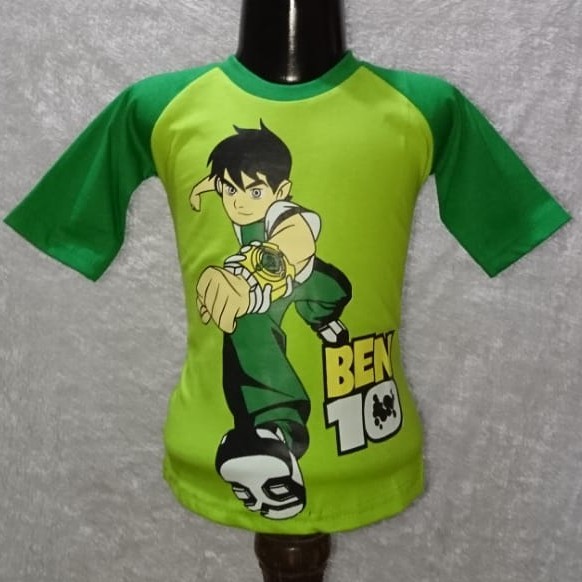 LAMBEY CONCEPT KAOS ANAK / BAJU ANAK / T-SHIRT ANAK / KAOS RAGLAN MOTIF KARAKTER / BEN 10
