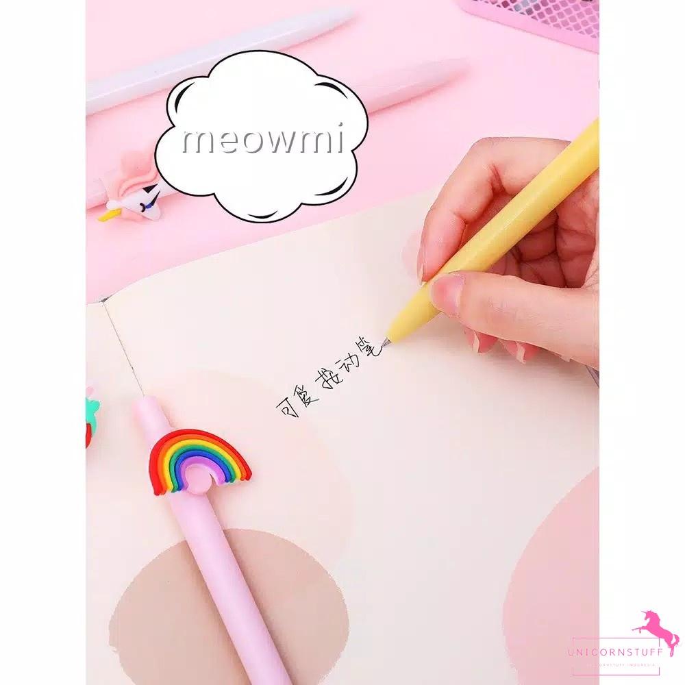 Bolpoin Unicorn Bolpoin Mekanik Pulpen Unicorn Pena Anak Sekolah Cewek