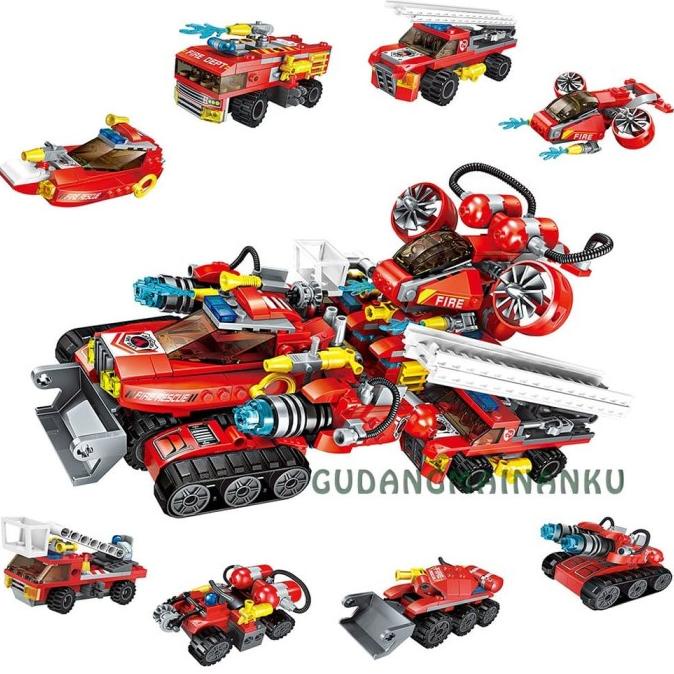 JUAL MURAH Lego Qman Enlighten Legend Of Chariot 1410 (isi 8 macam) Seri Pemadam