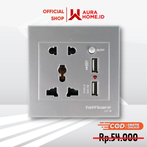 Stop Kontak Universal UK EU US 2 Port USB On Off Switch / Stop Kontak USB Charger Colokan On Off Mur