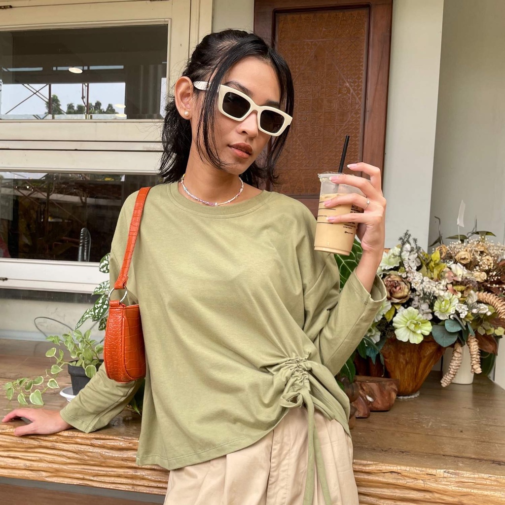 Agni - Dev Tee Olive Green - T-Shirt (Kaos) Wanita Olive Green