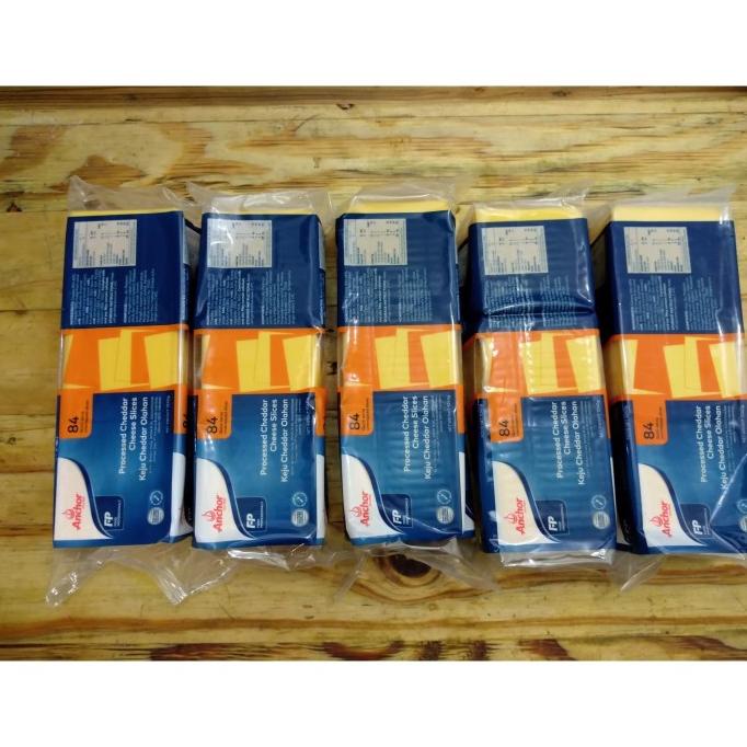 

Anchor Orange Cheddar Slice /Keju Slice Anchor (1Kg - 84 Slices) Murah New