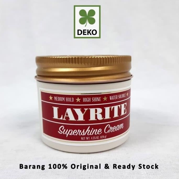 Pomade Supershine Layrite - Cream Water Soluble Wax Termurah