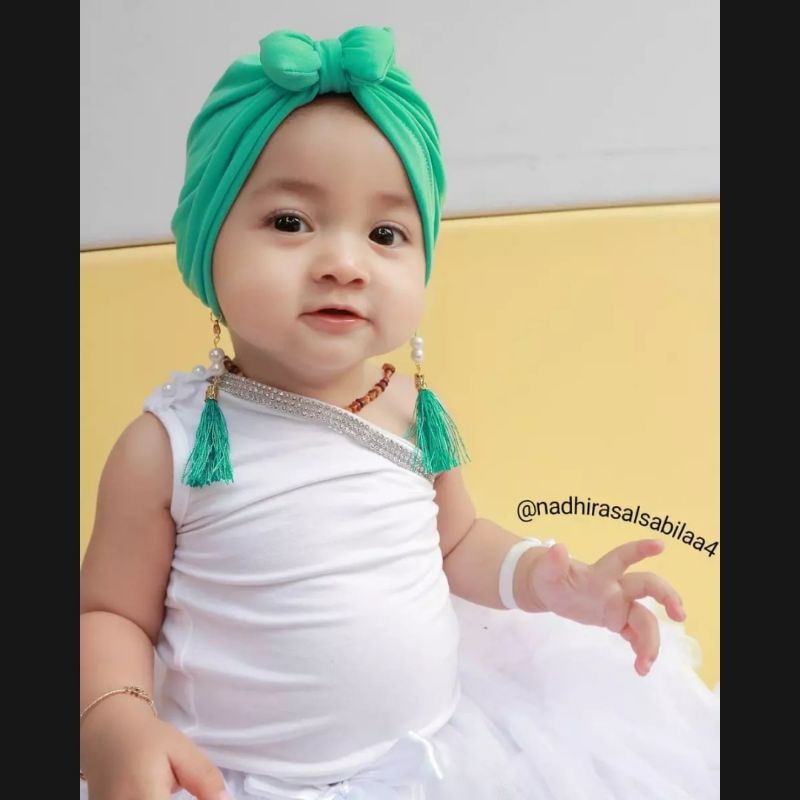 turban Rawis anak bayi perempuan Usia 0 - 3 Tahun | ciput baby new born 6 - 2 thn | bandana Baby Girl newborn import Premium lucu 1 - 5 Bulan