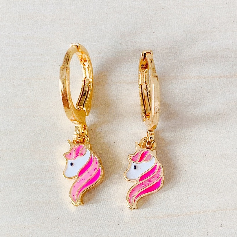 Anting Anak Pegasus Head Pink Gold