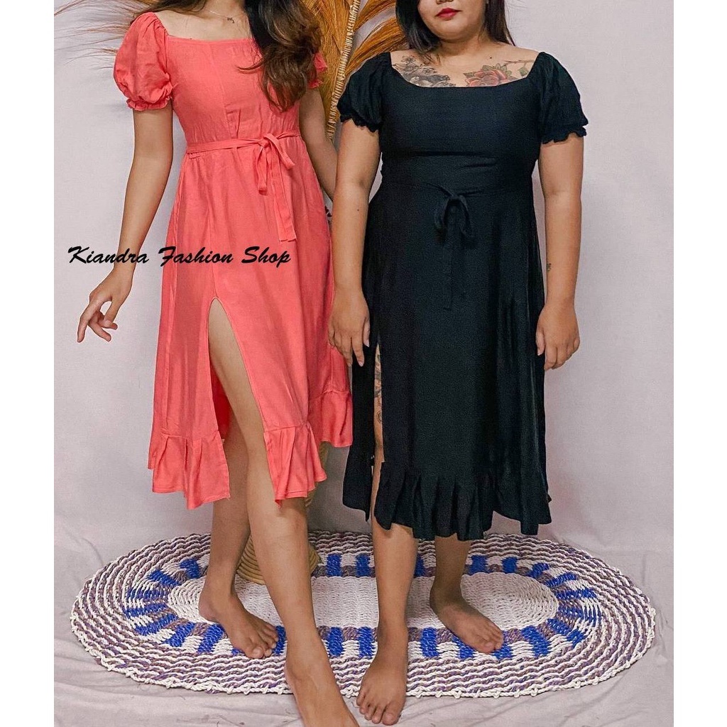 Kiandra - Dress Korea Belah Samping