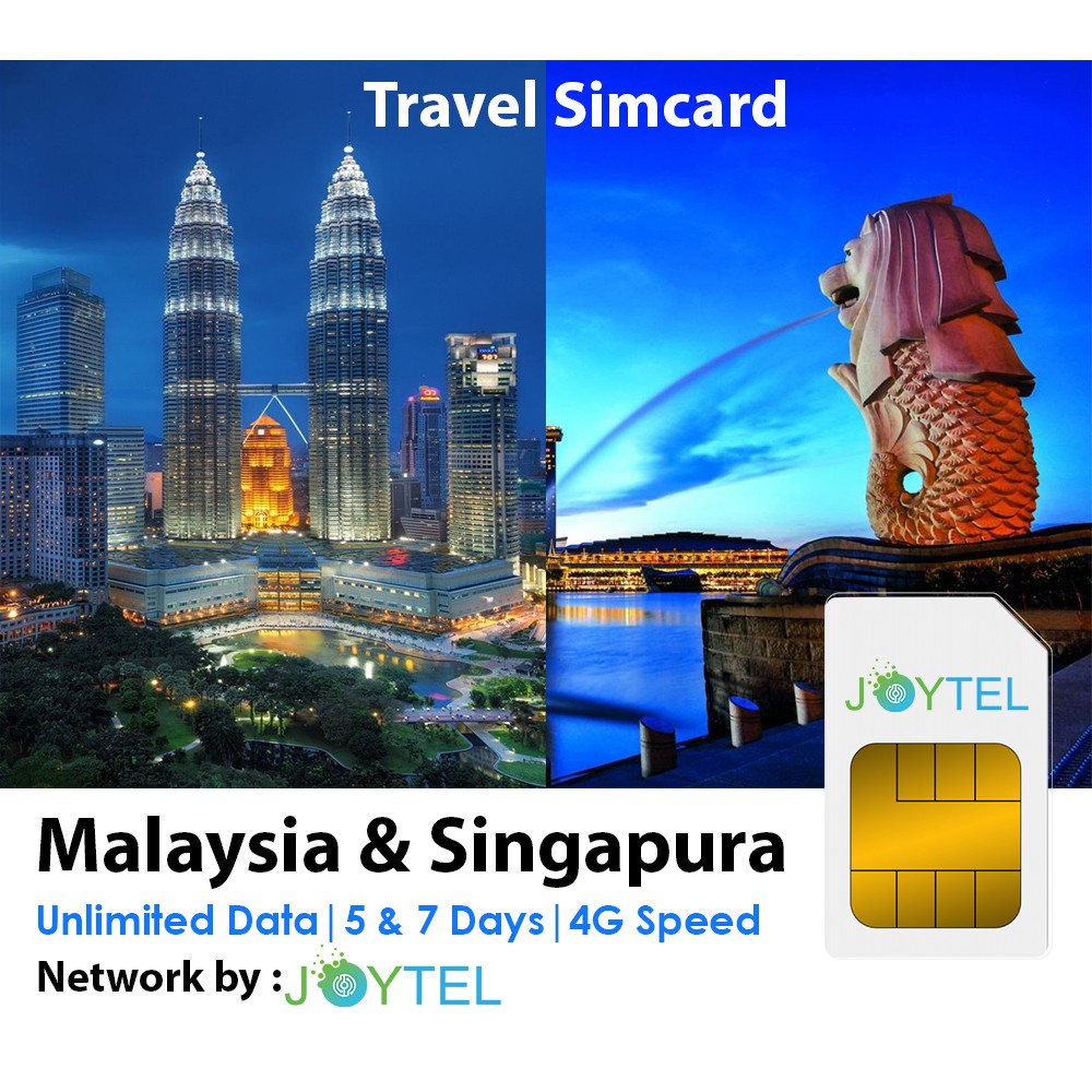 Simcard Singapore Thailand Malaysia Unlimited Internet