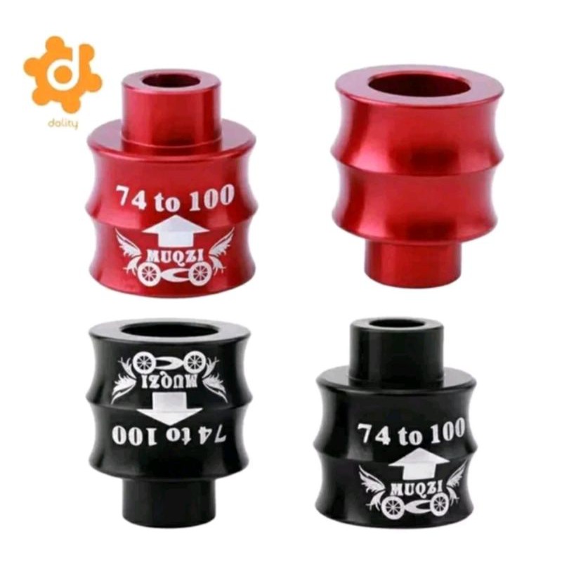 adaptor hub depan 74 mm to 100 mm. adapter pemanjang front