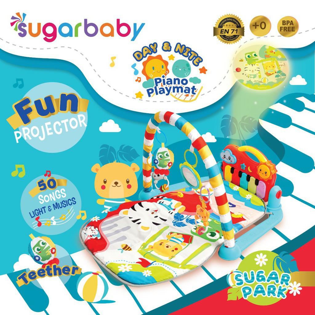 SUGARBABY PLAYGYM PIANO Day &amp; Nite Piano Playmat Playgym Piano sugarbaby playgym playmat mainan