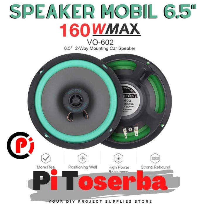 Speaker Pintu Audio Mobil 2 Way HiFi 6.5 Inch 160W VO 602 Per 1 PCS