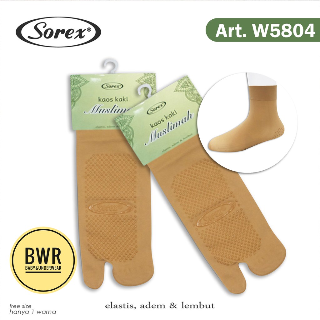 Kaos Kaki Sorex W5804 Jempol | Kaos Kaki Muslimah [ Low ] Bwr