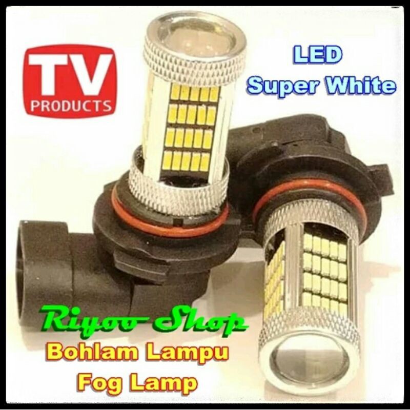 Bohlam Lampu Fog Lamp Warna Putih 11 Watt LED H11 High Power Super White Cree 100 Titik Isi 2 Pcs