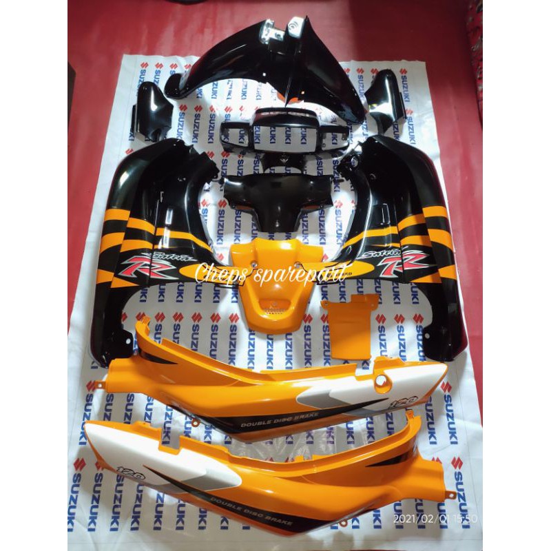 body satria 120 ru lumba hitam orange