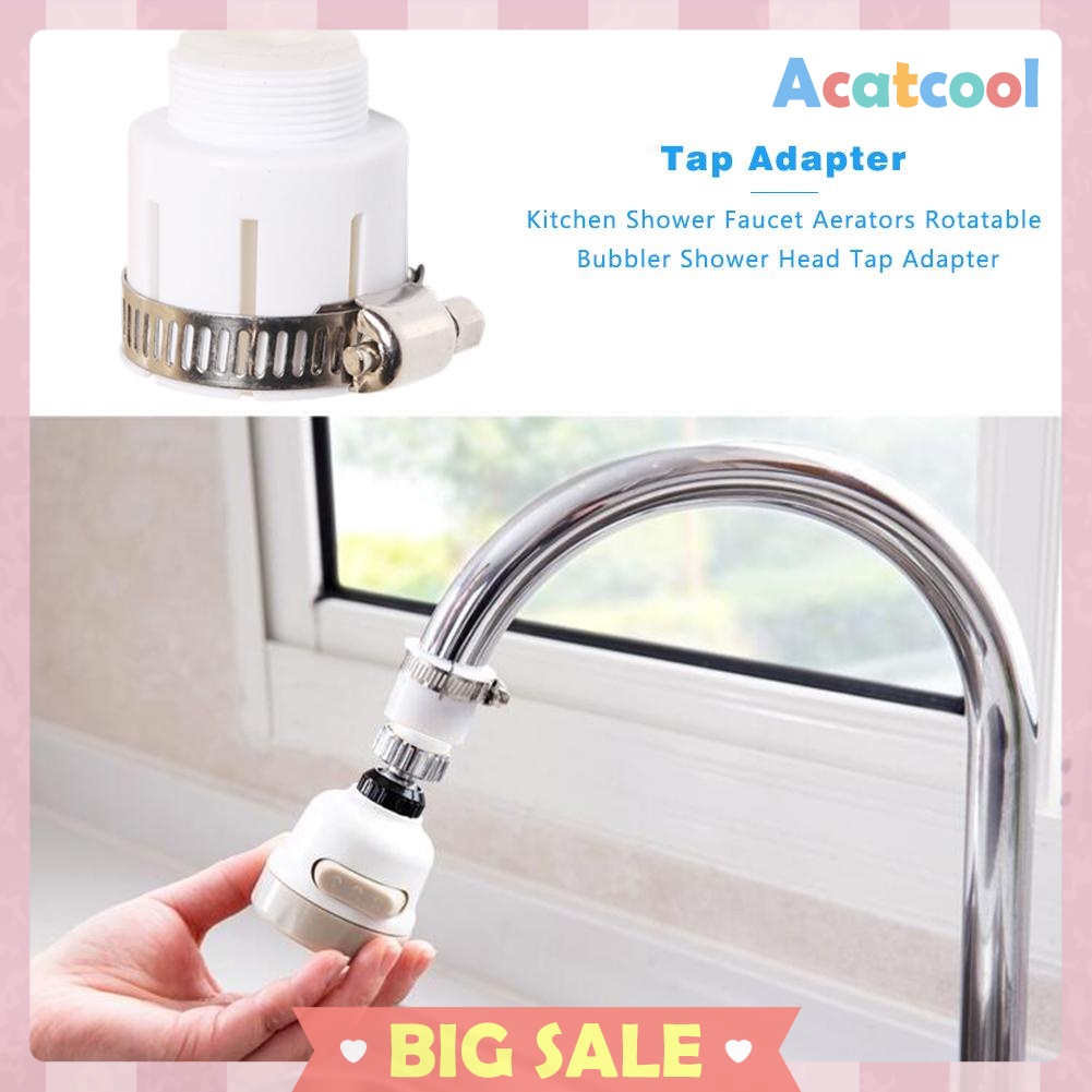 Kitchen Shower Faucet Aerators Rotatable Bubbler Shower Head Tap Adapter